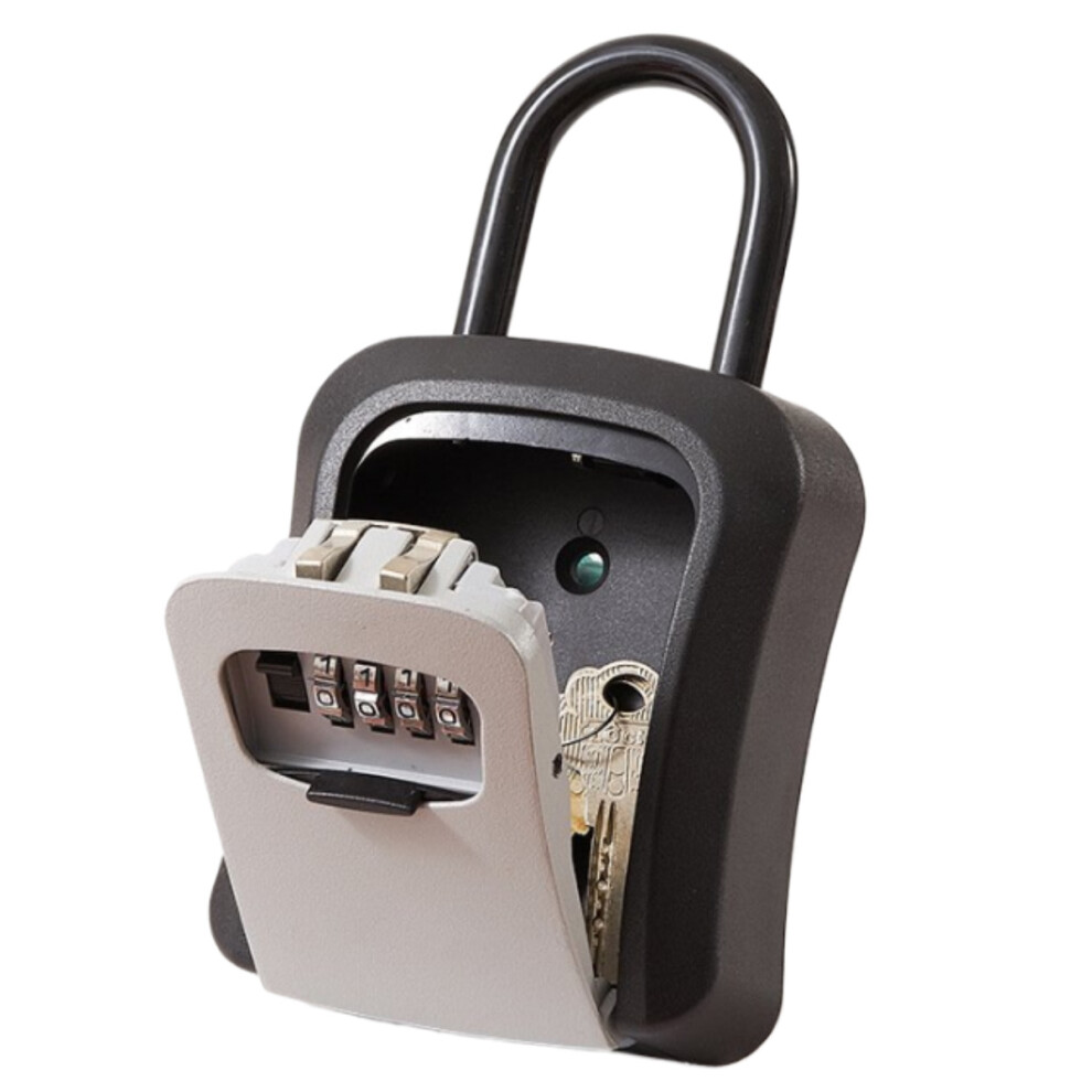 Wall Mounted Key Storage Lockbox With High Security 4 Digit Combination, Resettable Code System For Secure Key Management, Large Capacity Weatherproof 9049227816446