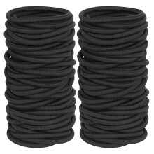Elásticos de cabelo de 4 mm sem metal, prendedores de rabo de cavalo macios e elásticos de nylon para cabelos grossos, suaves para os fios, leves e