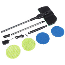 Electric Mop For Floor Cleaning, Microfiber Material With Hook And Loop Fastening, Adjustable Rod, Cordless Design, 1PCS