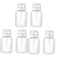 Nail Polish Remover Dispenser 6Pack Travel Lockable Pump Bottles, Portable Hand Pump