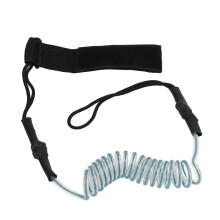Durable TPU Kayak Oar Safety Rope, Adjustable, Blue Transparent