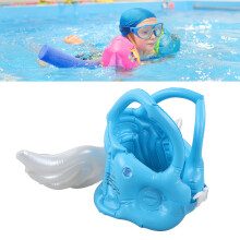 Inflatable Kids Swimming Vest Angel Shape for Ages 3-8, Blue