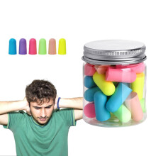 Soft Ear Plugs Reusable For Noise Reduction Slow Rebound Microbubble Pore 24 Mixed Colors Sleeping And Loud Work Pack 1