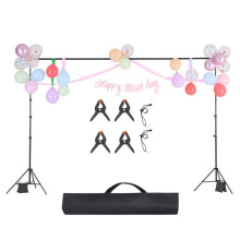 Support Toile de Fond-Duoku-298 x 300 cm-Kit Support Fond Photo Réglable-Acier au Carbone-Portable-avec 4 Barres Transversales