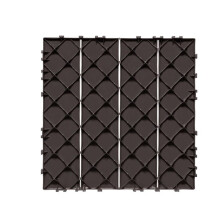 Inklapbare Terras Tegels-Duoku-Set van 10-Vloerbedekking Kunststof Waterdicht-300x300 mm-9290 c-Donkerbruin