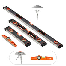 Niveau à Torpille 4PCS-Duoku-48/24/16/10 po-Flacons à Bulles-Mesure à 45/90/180 degrés-Résistance aux Chocs