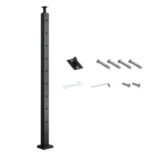 Palo di parapetto - DUOKU - HR-016G - Acciaio inossidabile - 914 mm - Nero