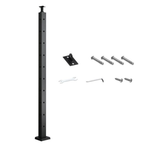 Bordespost - DUOKU - HR-016G - Rvs - 914 mm - Zwart