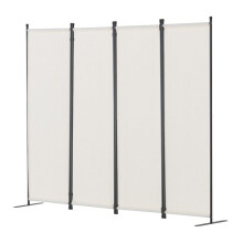 Divisória - DUOKU - Dobrável em 4 Painéis - 228x45x172,5 cm - Branco - Tecido