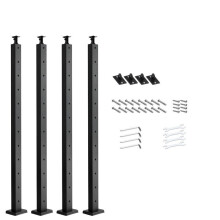 Palo di parapetto - DUOKU - HR-003G - Acciaio inossidabile - 1067 mm - 4 pezzi - Nero