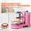 Máquina de Alisar Creme - DUOKU - 6-14 polegadas - Prato Rotativo - Raspador Ajustável - Rosa 3