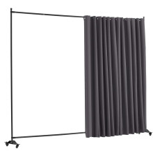 Divisória - DUOKU - Portátil com Rodas - 308,5x245,5 cm - Cinza - Tecido