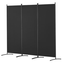 Divisória - DUOKU - Dobrável em 3 Painéis - Preto - 228 x 52 x 184 cm - Interior