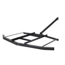 Herse Traînée-Duoku-1670 mm-Râteau Niveleur Remorquable en Acier Q235 avec Barres Réglables-Charge 22,7 kg