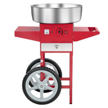 Máquina de Algodón de Azúcar - DUOKU - MHTJJPHCO1-S - 1000 W - Tazón de Acero Inoxidable - Rojo