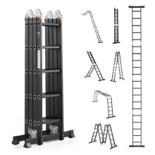 Vielseitige 7-in-1-Klappleiter-Duoku-Verstellbar mit Balancebalken-Reichhöhe 5,8 m-5 Stufen