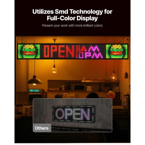 Enseña LED Programable-Duoku-131x19 cm-Panel de Exhibición Digital Multicolor P10-Texto y GIF Personalizables 2