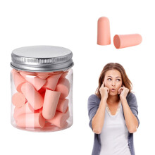 Soft Foam Earplugs SlowRebound Warm Memory Cotton Cherry Blossom Powder Noise Reduction Sleeping Studying 24 Pack