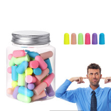 Noise Cancelling Ear Plugs Slow Rebound Microbubble Pore Sound Proof Noise Reduction 60Piece Pack Mixed Color