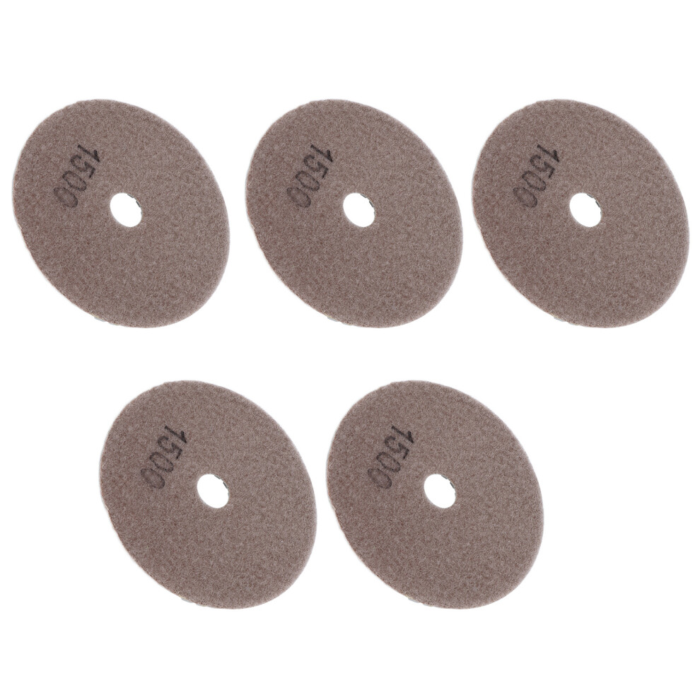 5Pcs 4In Diamond Wet Polishing Pads Kit For Marble Granite Ceramics 1500 Grits 3151377211654