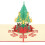 3D Red Christmas Tree Greeting Card with Envelope - Decorative Paper 4