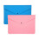 (Pink) 2Pcs Felt Folder Zippered File Envelopes Expanding File Bag Button Closure File Storage Pouches  Purple 5