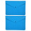 (Blue) 2Pcs Felt Folder Zippered File Envelopes Expanding File Bag Button Closure File Storage Pouches  Purple 1