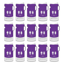 (Purple) 15pcs Vomit Bag 750ml Travel Urine Bag for Adult Portable Disposable Emergency Pee Bags with Leakproof Seal