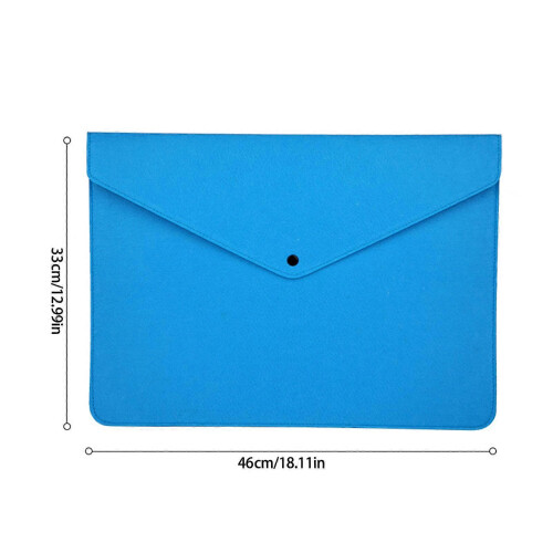 (Grey) 2Pcs Felt Folder Zippered File Envelopes Expanding File Bag Button Closure File Storage Pouches  Purple 2