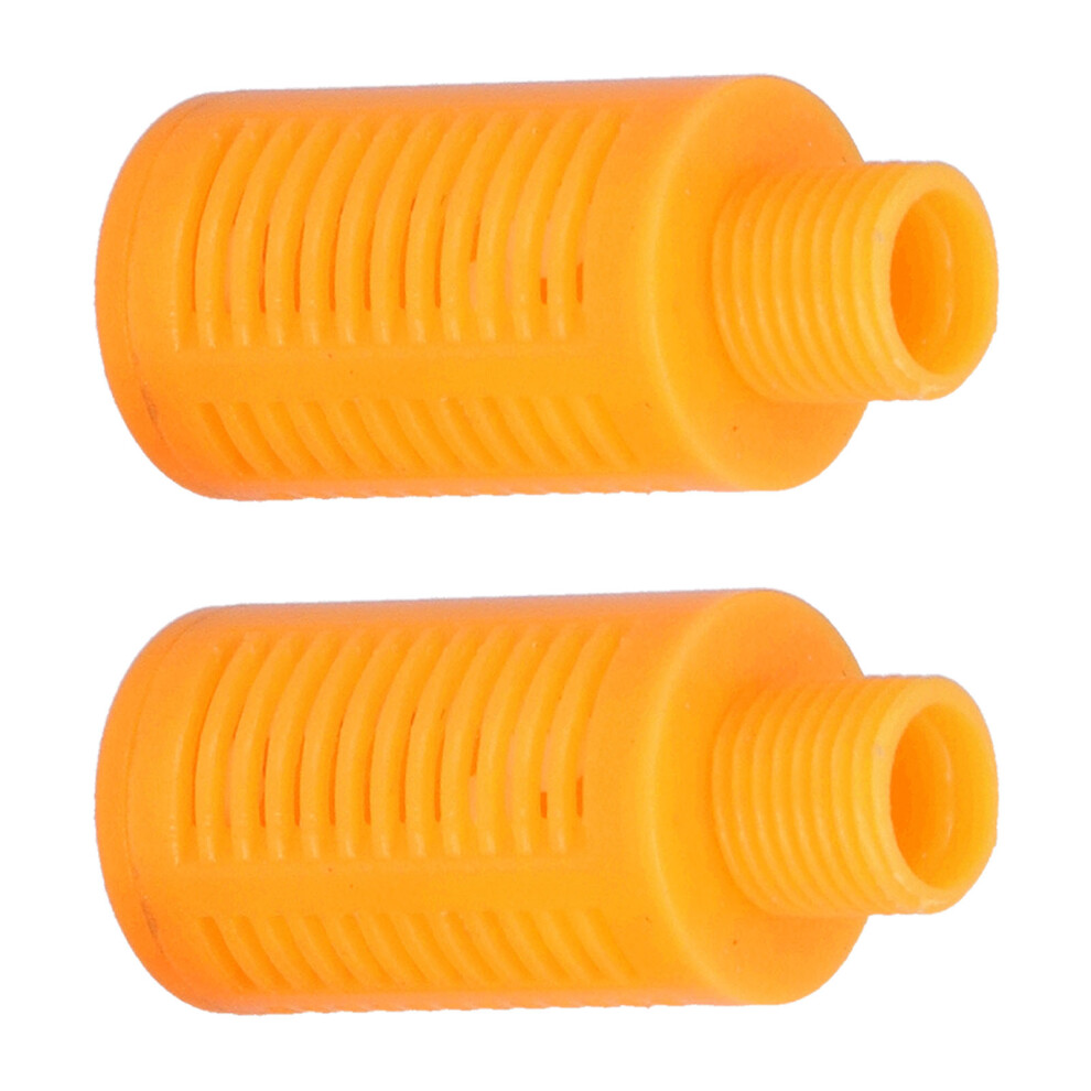 Plastic Pneumatic Muffler Exhaust Silencer 50Pcs G1/8-G1/2 Orange 5091377211552