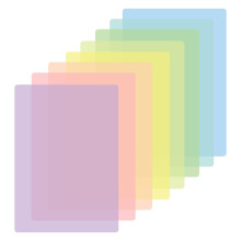 8 pcs Dyslexia Overlays,Aids for Children Coloured Overlays,Dyslexia Overlays For Visual Stress Relief,Light Coloured Plastic Guided Reading