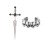 Σκουλαρίκια Dagger Cool Goth με Διαχρονικό Στυλ, Κοσμήματα Fake Gauge Illusion Εμπνευσμένα από 1