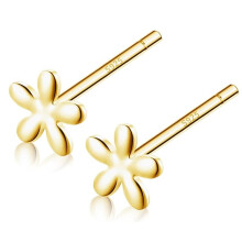 Cute Tiny Flower Stud Earrings for Women, Minimalist Daisy Flower Stud Earrings with Gold Plated Hypoallergenic 925 Fine Silver Post, Dainty Design fo