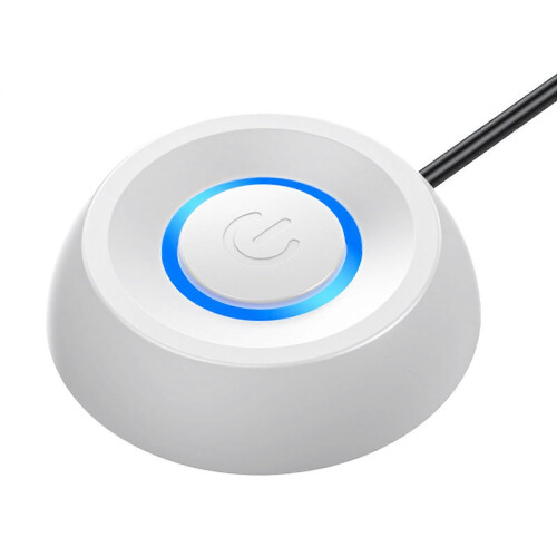 (White) Desktop Computer PC Power Button Switching External Remote Start PC Motherboards Power Push Computer Host Button Supply  White