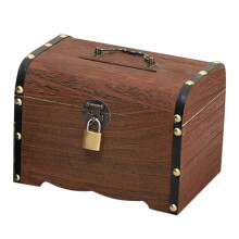Home Decor Statement, Exquisite Workmanship in Vintage Treasure Chest Design, Rustic Wooden Box with Premium Quality Build, Decorative Coin Bank with