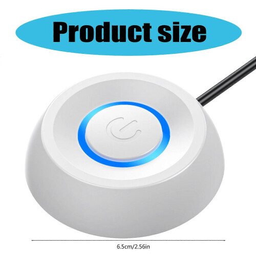 (White) Desktop Computer PC Power Button Switching External Remote Start PC Motherboards Power Push Computer Host Button Supply  White 2