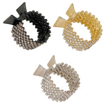 Presilhas de cabelo com gancho para rabo de cavalo, acessórios de cabelo femininos com design brilhante, presilhas elegantes para cabelos grossos,
