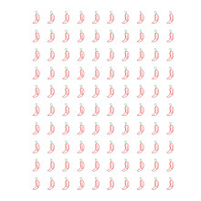Cute Pepper-Shaped Paper Clips, 100 Pieces Set of Lightweight Metal Material with Proof Plating for Non-Slip Functionality and Unique Design, Perfect