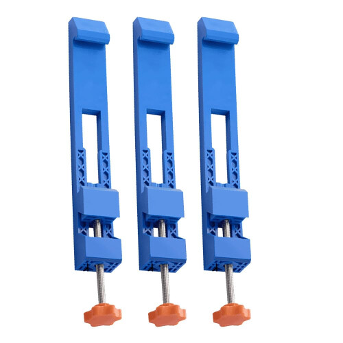 Adjustable Cutting Machine Base Guide For Circular Saw And Milling, Dust Cutting, Positioning Clamp, Blue 3pcs