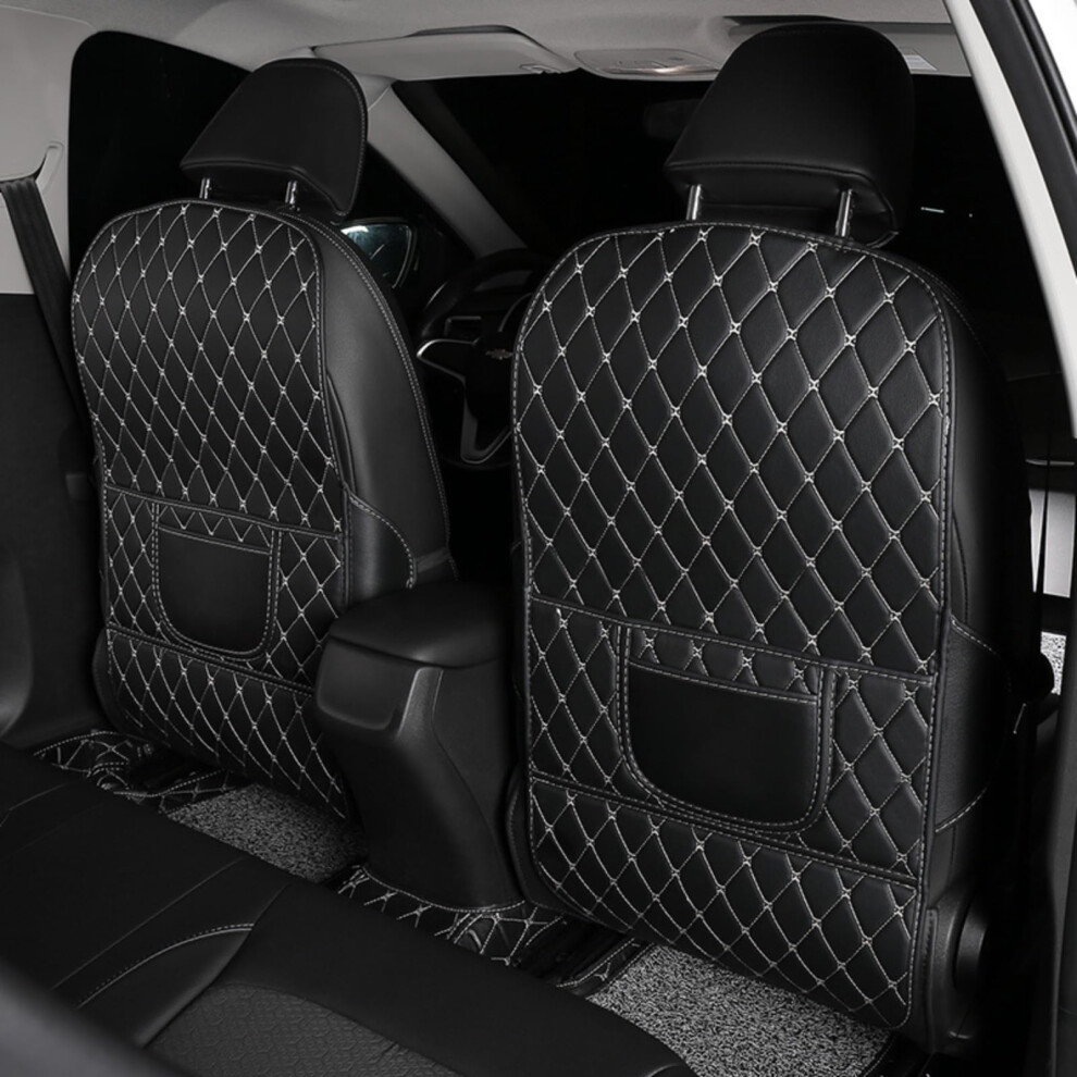 Car Seat Kick Mat Protector 2Pack, For Cupra Formentor Leather Backrest, Waterproof, Toy Storage Organizer 9382693500892