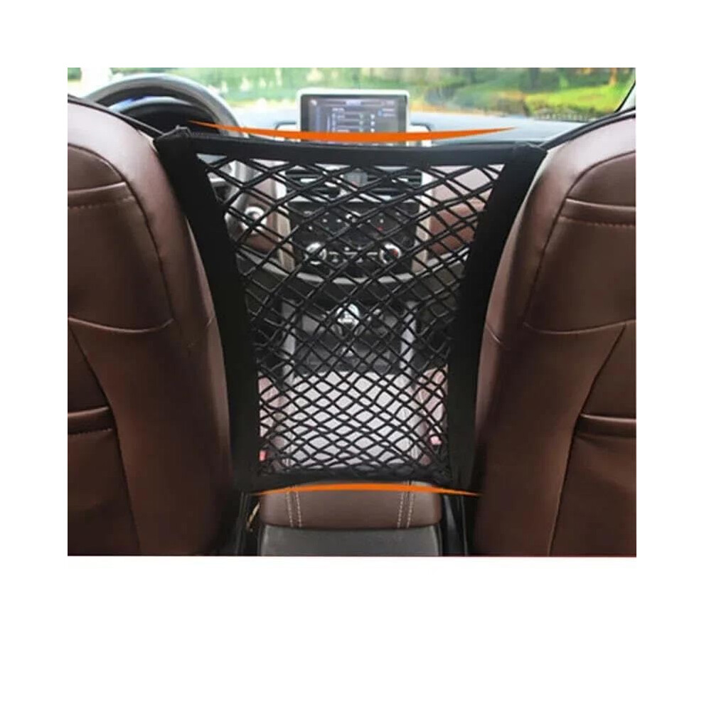 Car Trunk Organizer With Duallayer Elastic Storage Net For Secure And Easy Access 9187378545812