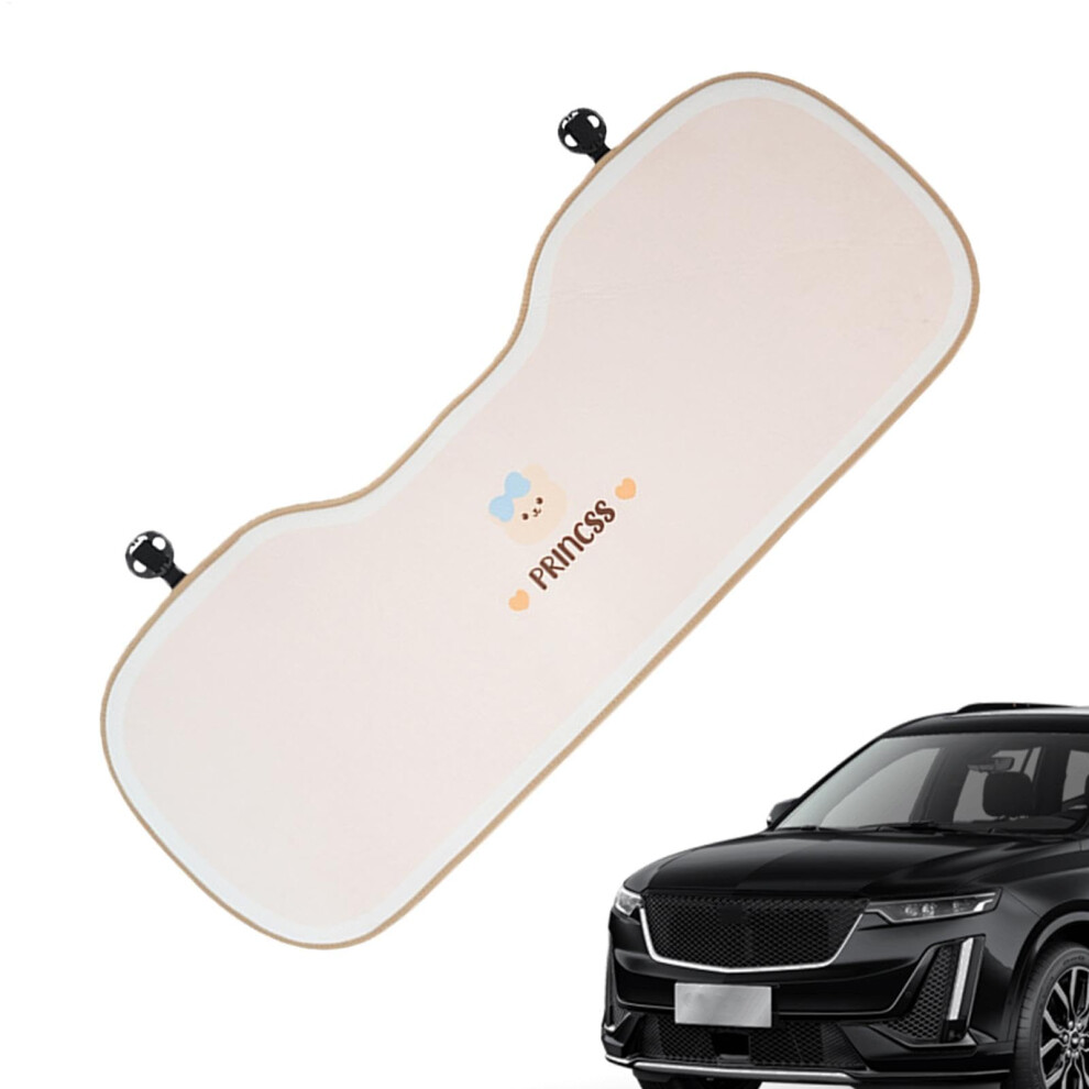 Winter Plush Car Seat Cushion With Cute Bear Design, Ergonomic Support, Headrest And Lumbar Pillow 9187378545867