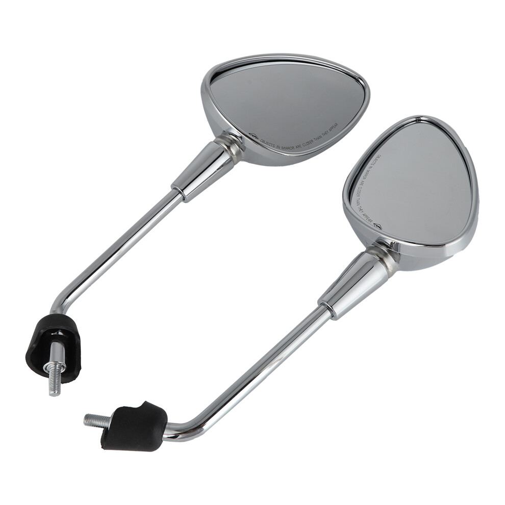 2Pcs Motorcycle Rear View Mirrors For Vespa Primavera 50 4T 4V Silver 7681377213212