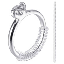 Silicone Tightener for Loose Rings, Ring Size Adjuster with Reusable and Durable Build, Transparent See-Through Invisible Guards, Adjustable Height Fi
