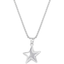 Minimalistische Sternanhänger-Halskette für Damen, verstellbare Kette mit schwarzer Rhodium-Beschichtung, zarter Schmuck für jeden Tag mit