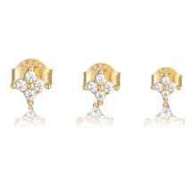 Pendientes minimalistas para mujer, pendientes de botón de alta calidad con diseño de relieve 3D y tapón de silicona antideslizante, inspirados en