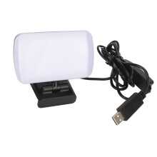 Iluminare pentru videoconferințe cu lumină LED reîncărcabilă cu CRI ridicat pentru webcam, pentru lucru la distanță, luminozitate reglabilă,