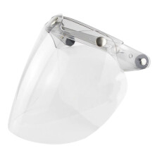 (Transparent) Motorcycle Helmet Bubble Visor 3-Snap Design Open Face Helmet Visor with PC Lens Gift for Motorcycle Enthusiasts  Transparent