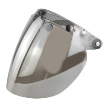 (silver) Motorcycle Helmet Bubble Visor 3-Snap Design Open Face Helmet Visor with PC Lens Gift for Motorcycle Enthusiasts  Transparent