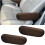 (Coffee) 2 PCS Car Front Seat Armrest Covers, Soft Elastic Fabric Auto Arm Rest Protector 1